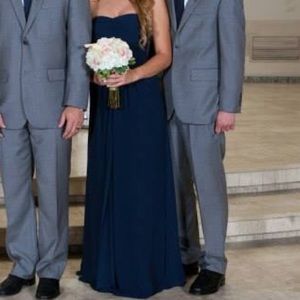 ⚡️WORN ONCE⚡️NAVY STRAPLESS GOWN